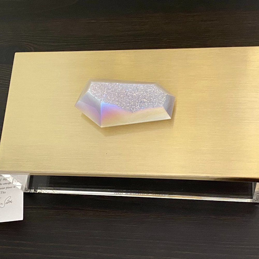 Kendra Scott Box in Iridescent Drusy & Brass